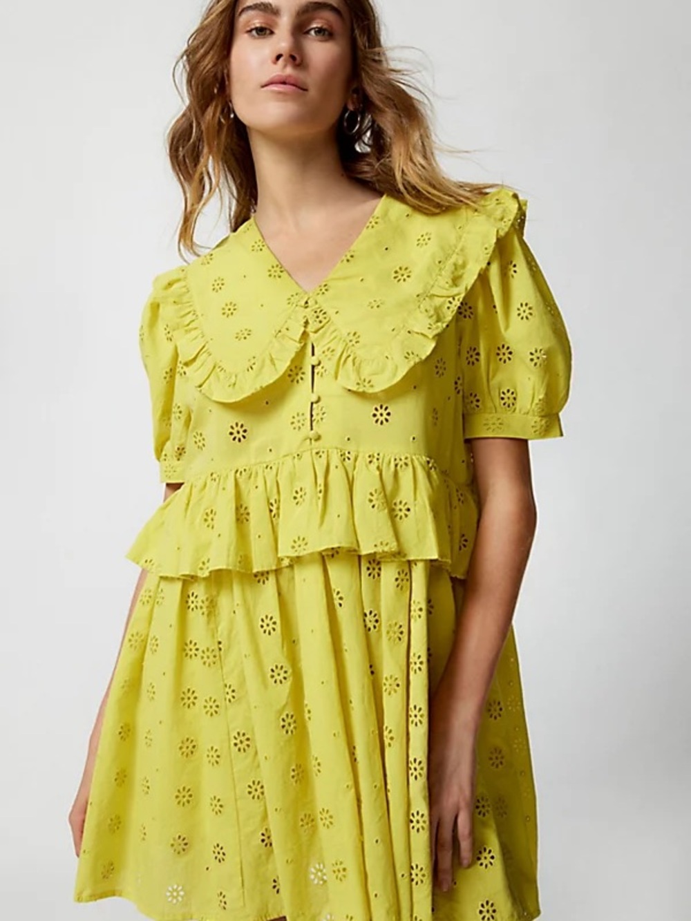 Urban Outfitters Scarlet Eyelet Mini Dress